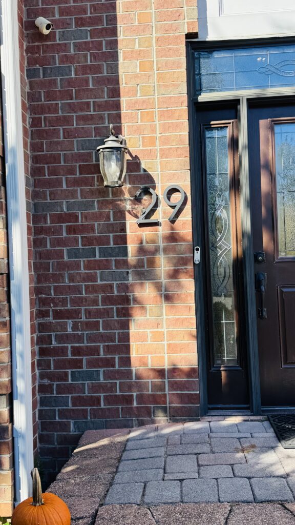 After — Floating Aluminum House Number Installation — Freehold Township
