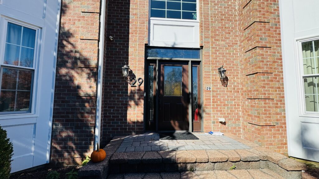Before — Floating Aluminum House Number Installation — Freehold Township